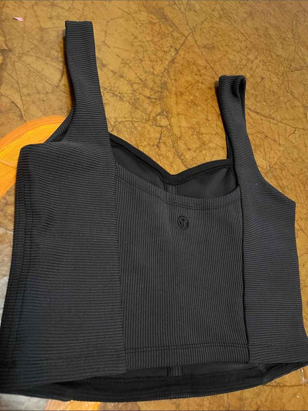 Lululemon Ribbed Softstreme Sweetheart Tank Top in Black Sz Small